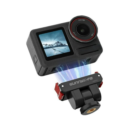 Magnetic Quick Release Adapter for DJI OSMO 360 / Action 5 Pro / Action 4 / Action 3 / Action 2, 1/4 Expansion Piece Rotation Adjustable Cold Boot Gimbal Base Expansion Bracket Camera Accessories
