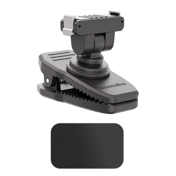 Magnetic Quick-Release Backpack Clip for DJI Osmo Nano & Action 6 360 Rotation, 180 Tilt, 8 Strong Magnets, Alligator Teeth Grip (Clamp <25mm)