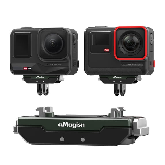 Magnetic Quick Release Mount Camera Expansion Adapter Fixed Holder Magnetic Mount Adapter For Insta360 Ace Pro /Ace /X3/X2 Sports Camera Accessories