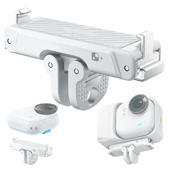 Magnetic Quick Release Mount for Insta360 GO Ultra Aluminum Alloy Camera Mount Foldable Adapter (Gray)