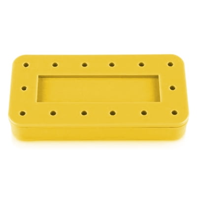 Magnetic RECTANGULAR BUR BLOCK, Yellow (Capacity: 14,Diameter: 3" x 1½" x ½" )
