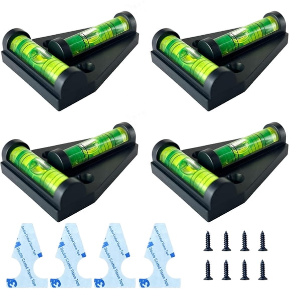Magnetic RV Bubble Level, Mini Self-Adhesive T Type Small Leveler Indicator for RV Camper Travel Trailer Motorhome Leveling Blocks Accessories Tool
