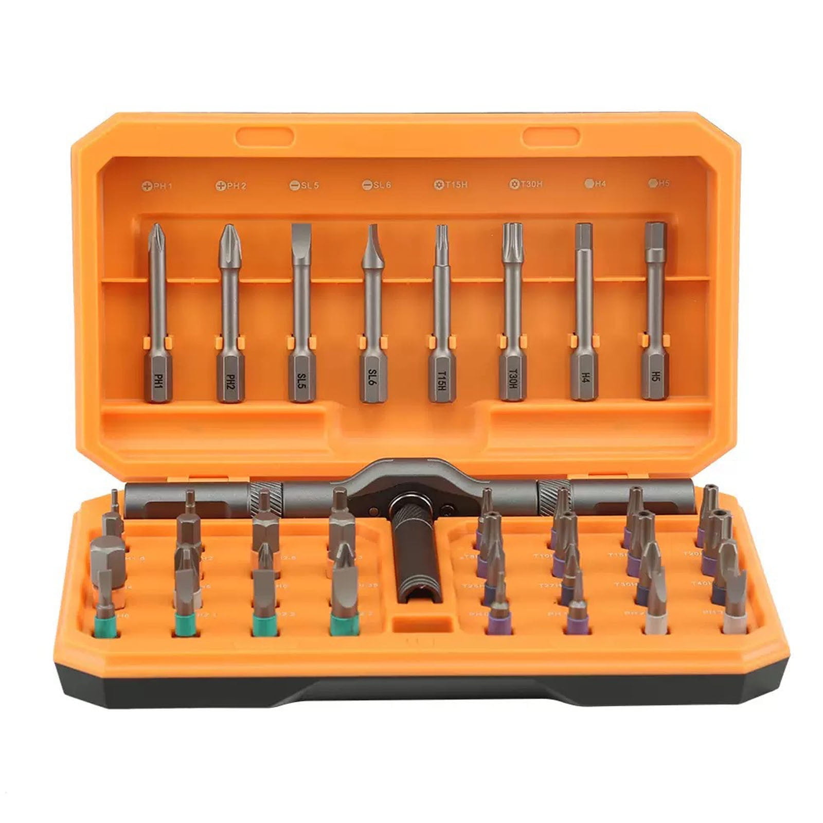 Magnetic Ratchet Screwdriver Set 42 in 1 Detachable T Handle Ratchet Screwdriver with Portable Storage Case