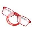 thumbnail image 1 of Magnetic Reading Glasses Men Women 3.5,Front Connect Adjustable Temples Eyeglass Around Neck Hanging Computer Readers for Presbyopia,Red, 1 of 9