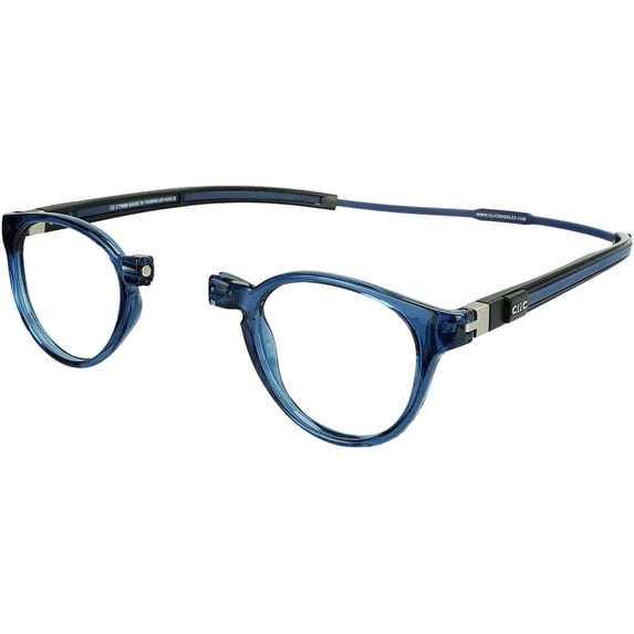 Magnetic Reading Glasses for Men or Women, Computer Readers, Tube Pantos (Jean Blue, 2.50 Magnification)