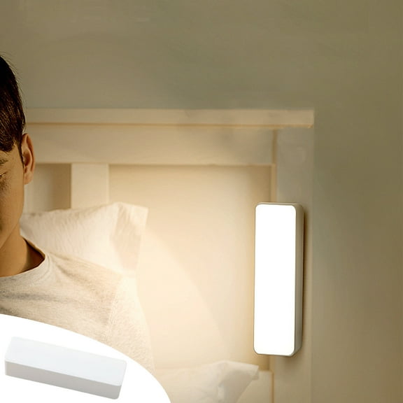 Magnetic Rechargeable LED Reading Light for Wall Mount – Adjustable Brightness, 3 Color Modes, Dimmable Strip, White, USB Charging, 16x4x3cm, for Bunk Bed Headboard Cabinet