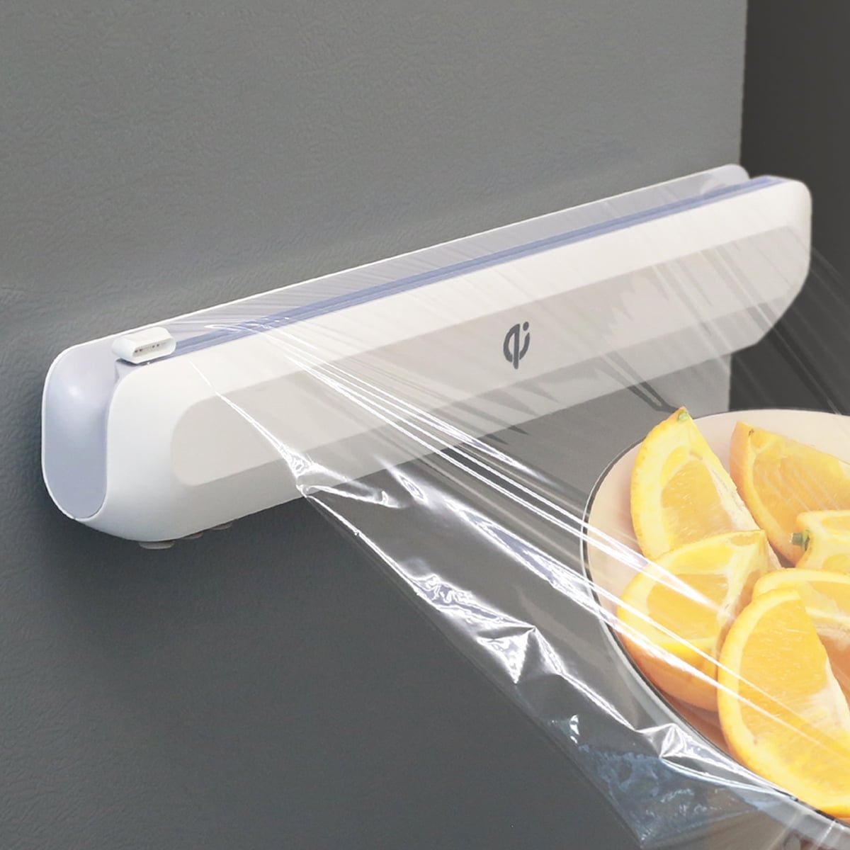 Refillable Plastic Wrap Dispenser With Cutter, Tin Aluminum