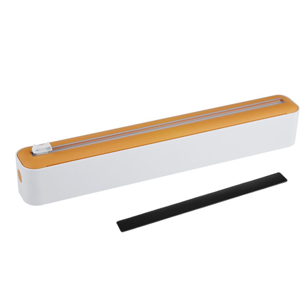 Refillable Plastic Wrap Dispenser With Cutter, Tin Aluminum