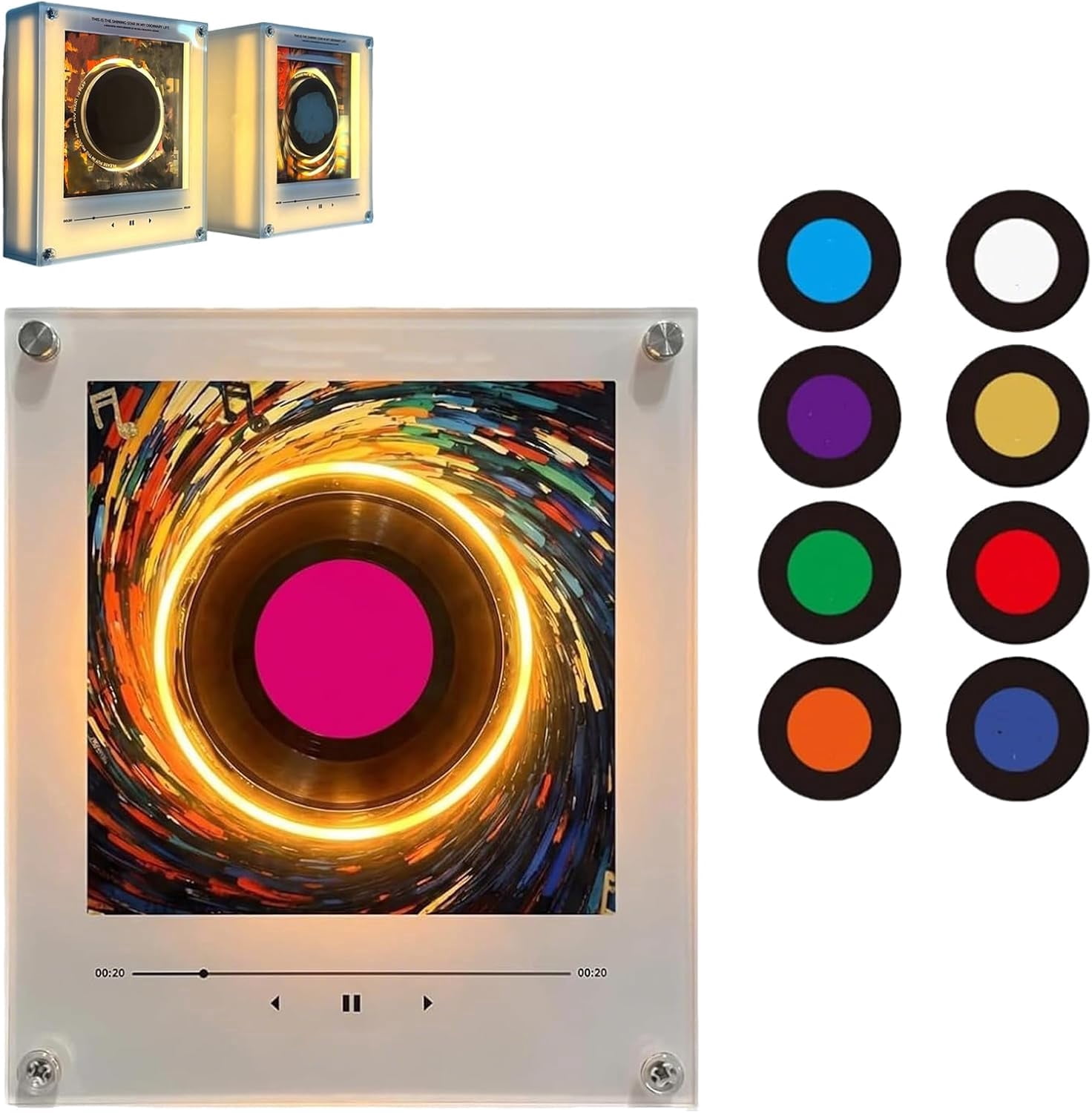 Programmable Magnets Magnetic Refrigerator,9 Pack Magnet NFC Induction Singing Speaker ...