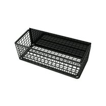 Magnetic Refrigerator Basket, Laundry Room Organizer, Steel Storage Rack for Kitchen, Office, Classroom - Black, 1-Piece Set