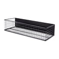 thumbnail image 1 of Magnetic Refrigerator Basket, Laundry Room Organizer, Steel Storage Rack for Kitchen, Office, Classroom - Black, 1-Piece Set, 1 of 6