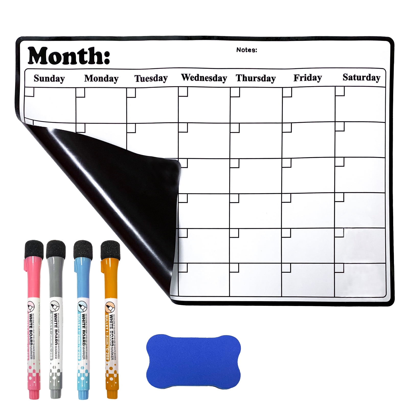 Refrigerator Calendar 16.5 x 11.7 inches with 4 marker and — free download