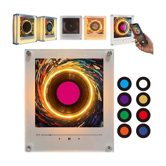 Magnetic Refrigerator Magnet NFC Induction Singing Speaker,9-Pack Smart Programmable Sound Stickers,Plays Your Favorite Song