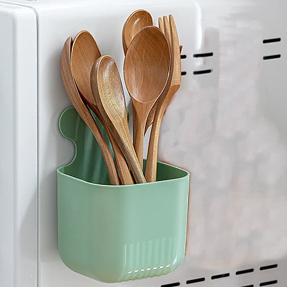 Magnetic Refrigerator Organizer Side Wall Hanging Storage Bin with Strong Magnet Pp Plastic Small Container for Spices, Snacks, Condiments Stackable Kitchen Storage Device for Home, Office, Dorm