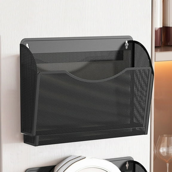 Magnetic Refrigerator Shelf, Side Storage Kitchen Organizer, No Drill Fridge Storage Rack for Cling Wrap, Seasoning, Lids, Home and Office Organization