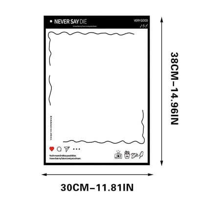 Magnetic Refrigerator Sticker Message Board | 38x30cm Reusable Whiteboard with Marker | Family Memo Board for Kitchen, Office & Dorm | Strong Magnet Sticks to Fridge, Filing Cabinets