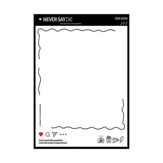 Magnetic Refrigerator Sticker Message Board | Reusable Whiteboard with Dry Erase Marker | 38 x 30cm Plastic Memo Board for Kitchen, Office & Dorm | Family Communication & Shopping List Organizer