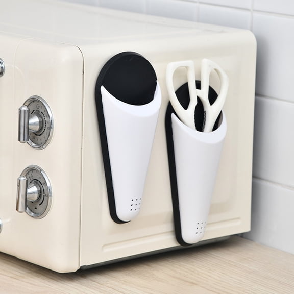 Magnetic Refrigerator Storage Box Transparent Plastic Kitchen Organizer for Seasoning Bottles and Utensils