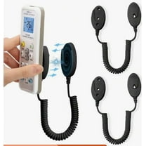 Magnetic Remote Control Holder with Retractable Spring Rope | Secure Adhesive Wall Mount | Universal Storage Rack for Remotes Tools Accessories | No Tools Needed | 1 Pack