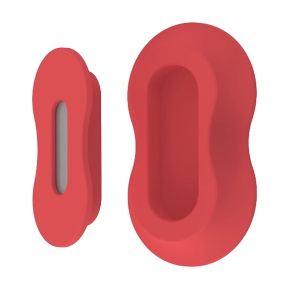 Magnetic Remote Control Holder,Self-Adhesive Wall Mount Remote Control Holder,Upgraded Silicone Organizer Storage Shelf,for Home Office TV,Fan and Air Conditioner Remote Control(Red)