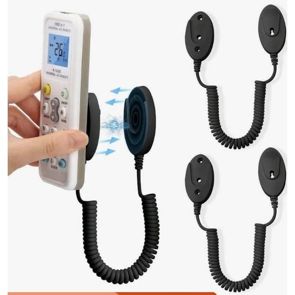 Magnetic Remote Control Holder with Spring Rope, Desk Organizer for TVs and Living Room