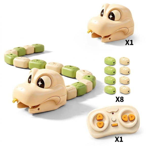 Magnetic Remote Control Snake Game, 2-Player Tabletop Racing Game with Magnetic Tail, LED Lights, Sound Effects, USB Rechargeable, Party Game for Friends & Families