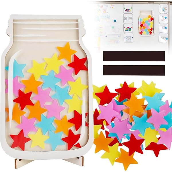 Magnetic Reward Jar, Classroom Reward Jar for Kids, Personalized Stars ...