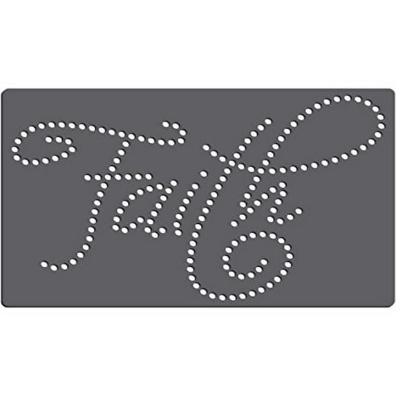 Magnetic Rhinestone Template, FAITH 8"