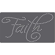 Magnetic Rhinestone Template, FAITH 8"