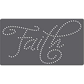 Magnetic Rhinestone Template, FAITH 8"