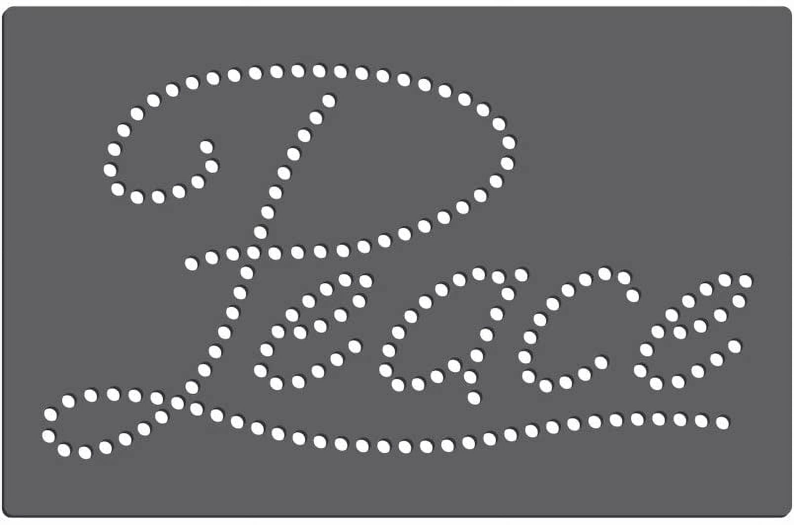 Rhinestone Template, PEACE 8"