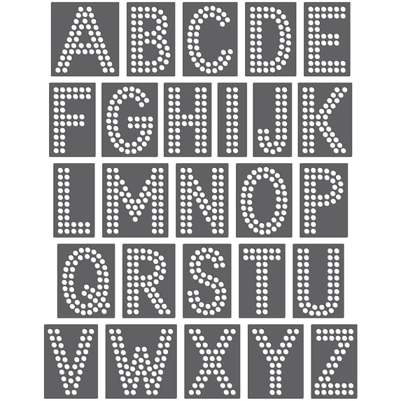 Magnetic Rhinestone Template Set - FONT - DOUBLE DOWN 2"