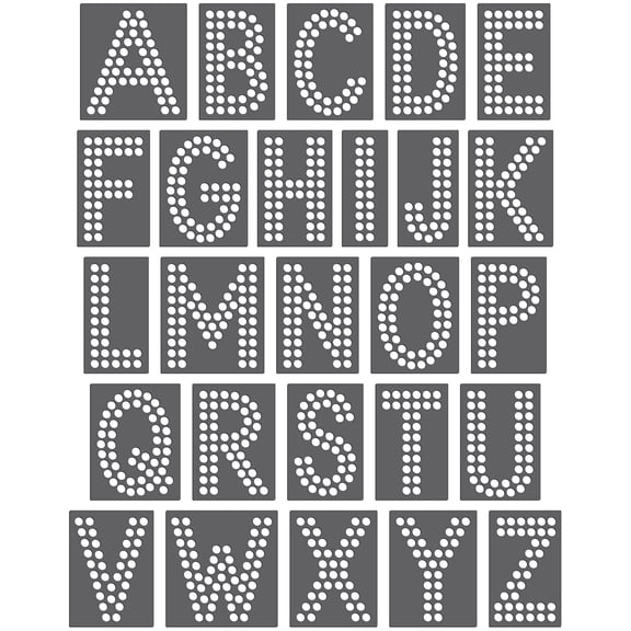 Magnetic Rhinestone Template Set - FONT - DOUBLE DOWN 2"