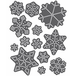 Magnetic Rhinestone Template Set - SNOWFLAKES 1" to 4"