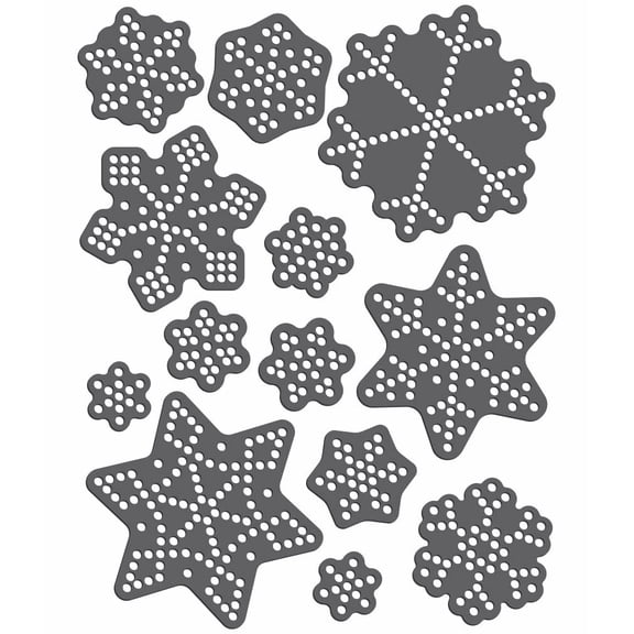 Magnetic Rhinestone Template Set - SNOWFLAKES 1" to 4"