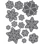 Magnetic Rhinestone Template Set - SNOWFLAKES 1" to 4"