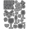 thumbnail image 1 of Magnetic Rhinestone Template Set - WINE DIVA, 1 of 4