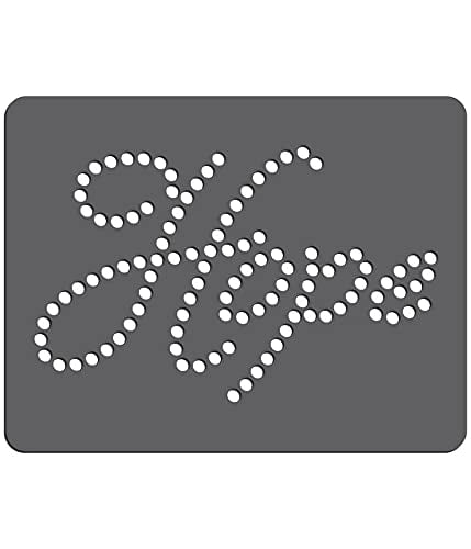Rhinestone Genie Magnetic Template - 1.25 Inch Script Font For 3mm Rhinestones, Black 3 thumbnail image
