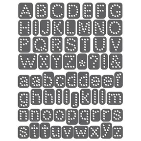 Magnetic Rhinestone Template(s) - FONT - ARIAL 1"