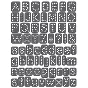 Magnetic Rhinestone Templates - FONT - ARIAL 1"