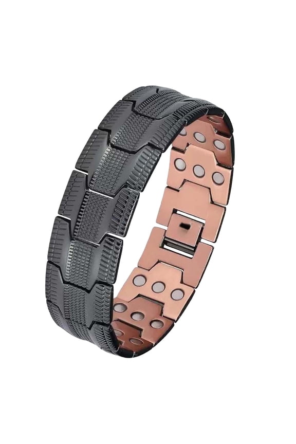 Magnetic Ring Bracelet Set 3X Copper for Men Triple Ultra Strength Pure Copper
