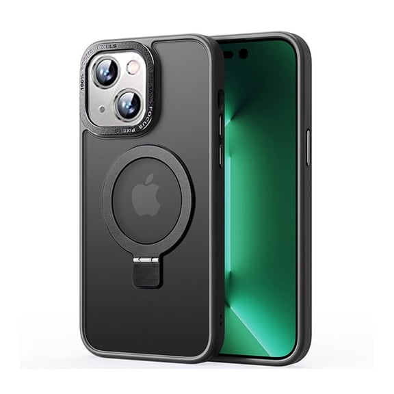 Magnetic Ring Hook Stand [Support Magsafe] Matte Case for iPhone 15