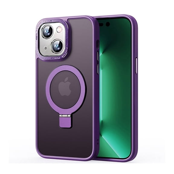 Magnetic Ring Hook Stand [Support Magsafe] Matte Case for iPhone 15
