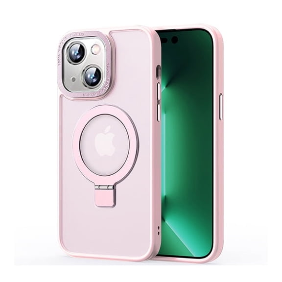 Magnetic Ring Hook Stand [Support Magsafe] Matte Case for iPhone 15