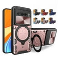 thumbnail image 1 of Magnetic Ring Stand Case for Google Pixel 8 Case with Camera Lens Sliding Cover, Compatible with Car Mount Holder, Hybrid Rugged Military Grade Shockproof Lens Protection Case, Pink, 1 of 9