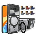 thumbnail image 1 of Magnetic Ring Stand Case for Google Pixel 8 Pro Case with Camera Lens Sliding Cover, Compatible with Car Mount Holder, Hybrid Rugged Military Grade Shockproof Lens Protection Case, Silver, 1 of 9