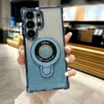 thumbnail image 1 of Magnetic Ring Stand Glitter Case for Samsung Galaxy S24 FE, (Compatible with Magsafe) Women Girly Luxury Bling Cover with Camera Lens Protector for Samsung Galaxy S24 FE - Blue, 1 of 6