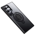 thumbnail image 1 of Magnetic Ring Stand for Samsung Galaxy S24 Plus Case, Silicone Finger Ring Grip Stand Holder, Military Grade Drop Tested, Compatible with MagSafe, Built in Kickstand, Soft Edge Anti-Fingerprint,Black, 1 of 6