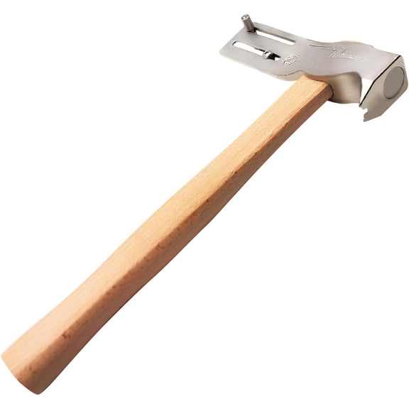 Magnetic Roofing Hammer, Solid Wood Handle Claw Hammer with Magnetic Head for Quick Nailing, Multi Use Tool for Roof Construction, Tent Setup and Emergency Survival
