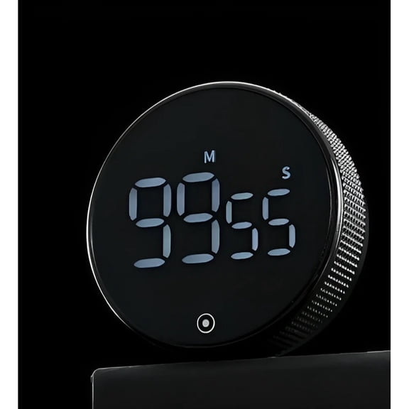 Magnetic Rotary Digital Timer, Large LED Countdown Timer for Kitchen Cooking, Pomodoro Productivity and Home Daily Use